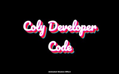 Animated Text Shadow Effect | Using HTML & CSS | [Coly💜 Developer Code]