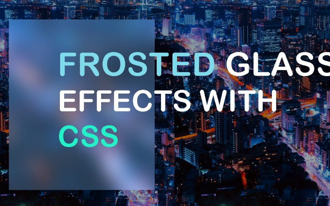 How To Make Frosted Glass Effects With Pure CSS | Frosted Glass | CSS ...