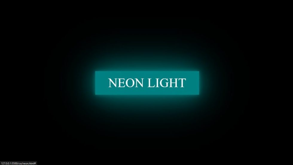 neon light in css