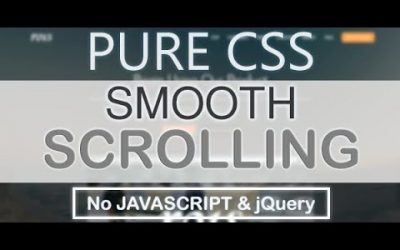 Smooth Scrolling Effect With Pure CSS Tutorial | No Javascript Or jQuery