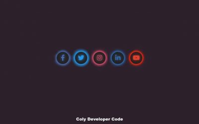 Animation Social Button for Your Website | Using HTML & CSS | [Coly💜 Developer Code]