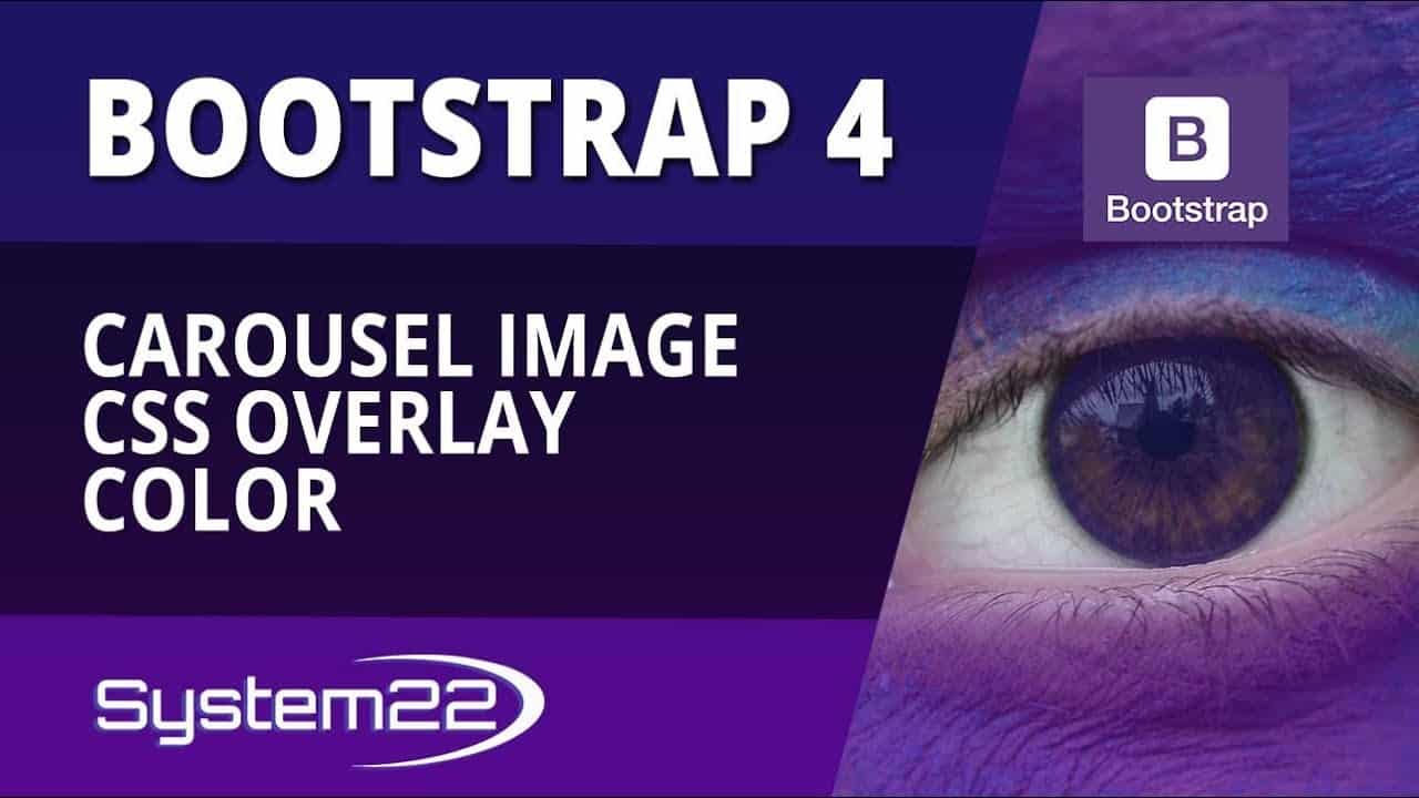 Bootstrap 4 Basics Carousel Image CSS Overlay Color