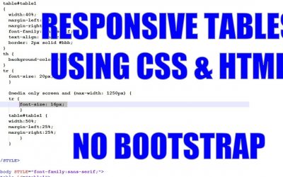 Simple Responsive Tables in CSS and HTML without Bootstrap