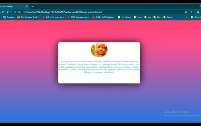 linear-gradient css with Box Content and Avatar Image  #Html #Css Tutorial