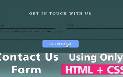 How To Create Awesome Contact Us Form Using HTML And CSS| HTML CSS JavaScript Tutorials | WalkIntoPC