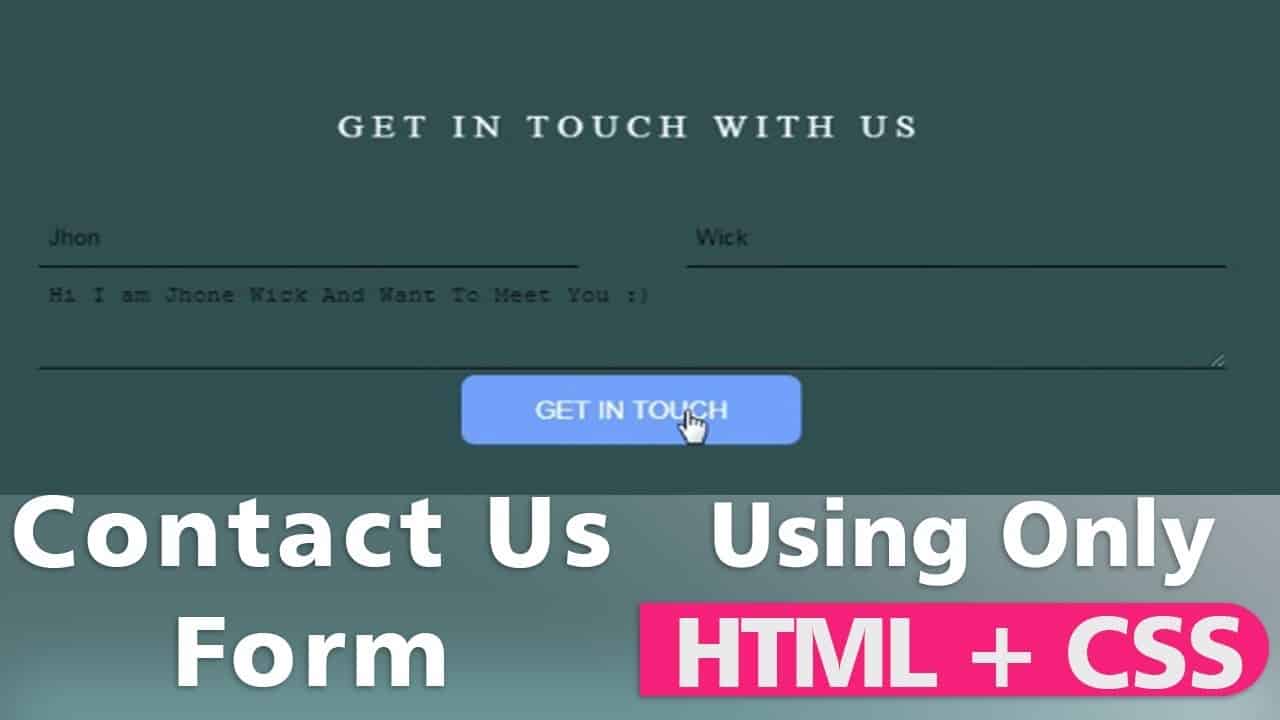 Form use. Contact form html CSS and js.