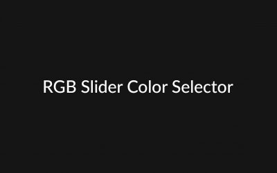 How To: RGB Slider Color Picker [HTML, CSS, JavaScript]