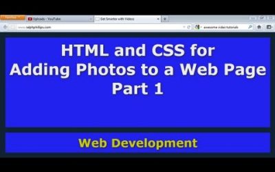 HTML and CSS for adding Photos / Images to a Web Page Part 1