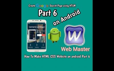 [How To make HTML CSS website on android part 6] Create Google search page using HTML on android