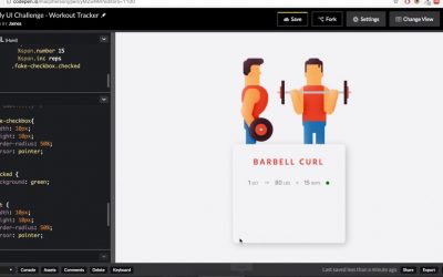 CSS Speed Coding | Workout Tracker UI