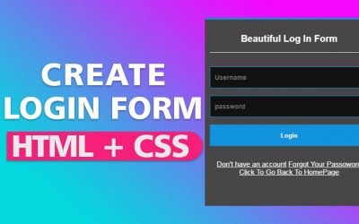 How To Make a Beautiful Sign In Form Easily Using HTML/CSS | WalkIntoPC