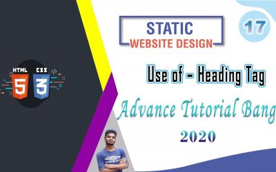 Web Design [17] How To Web Design Html And Css "Use of – Heading Tag" Bangla Tutorial 2020