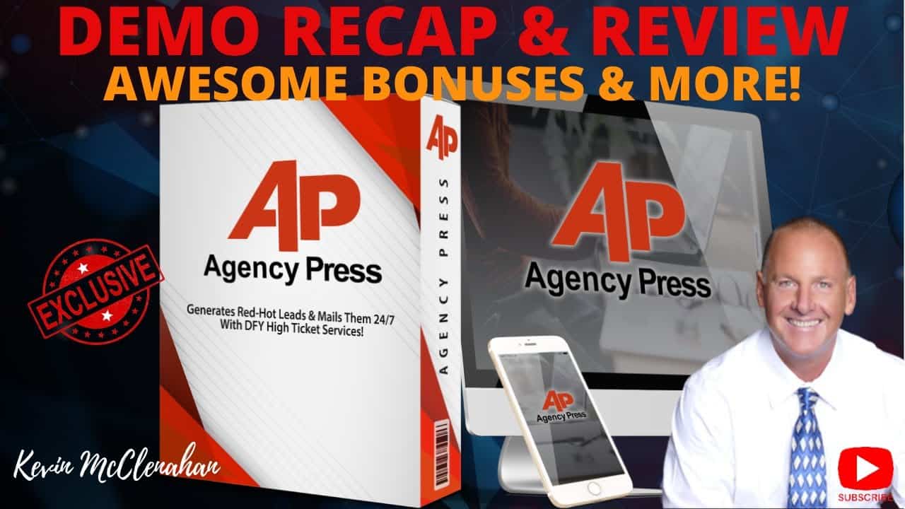 Agency Press REVIEW|Agency Press|Agency Press DEMO|Agency Press BONUSES | KevinMcClenahan