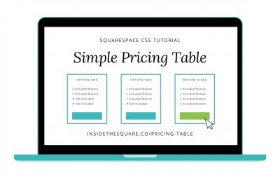 Do It Yourself – Tutorials – How to Create Pricing Tables in Squarespace with CSS // Squarespace CSS Tutorial