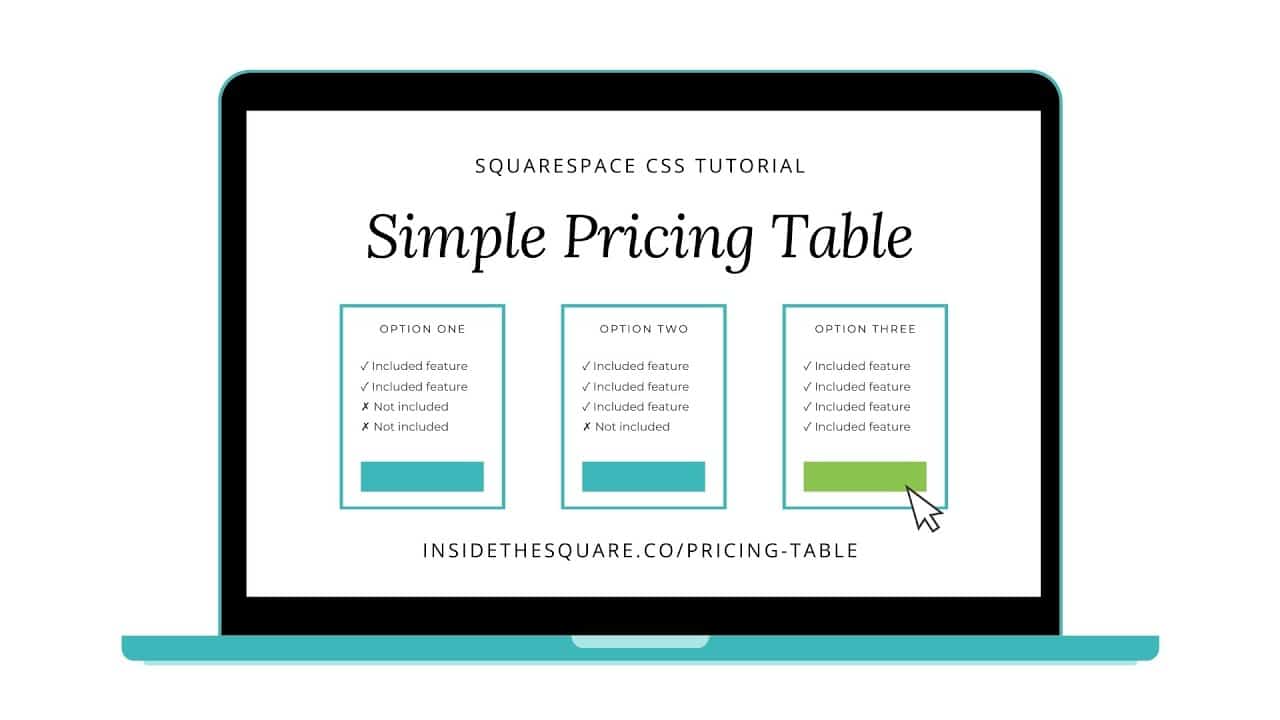 How to Create Pricing Tables in Squarespace with CSS // Squarespace CSS Tutorial