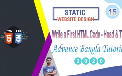 Web Design [15} How To Web Design Html And Css ,Write a First HTML Code Head & Title,Bangla 2020