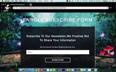 Responsive Enroll subscribe form with html and css