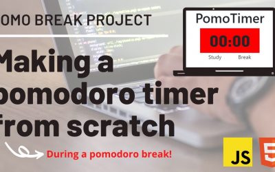 Making a pomodoro timer from scratch with javascript & HTML/CSS during a pomodoro break.