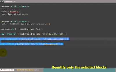 Beautify CSS with a single click