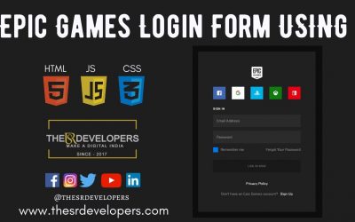 Epic Games Login Form With Validation Using HTML CSS & JQuery #thesrdevelopers #webdesign #css #html