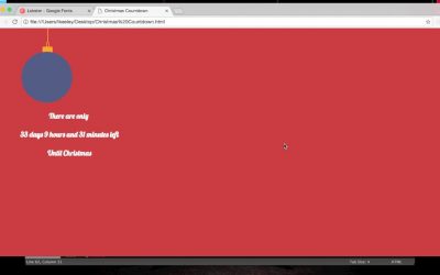 HTML JavaScript Countdown to Christmas