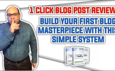 Do It Yourself – Tutorials – 1 Click Blog Post Review: Build Your First Blog Masterpiece With This Simple System