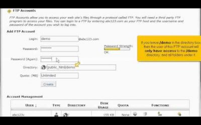 Do It Yourself – Tutorials – How To Create FTP Accounts In cPanel | Website Hosting Tutorial