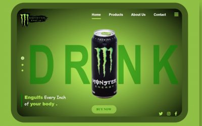 Do It Yourself – Tutorials – Landing Page for Monster Brand using HTML and CSS.