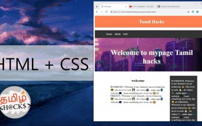 Do It Yourself – Tutorials – Learn HTML + CSS in tamil | Build your own website | complete guide and tutorial – 3 | tamil hacks