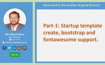 Do It Yourself – Tutorials – Portfolio website tutorial part-1 startup template create, bootstrap and fontawesome support