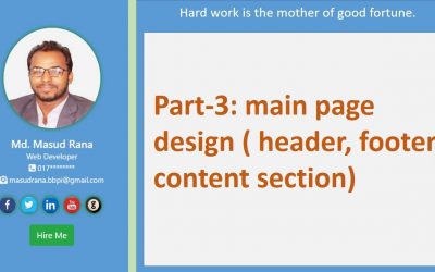 Do It Yourself – Tutorials – portfolio website part-3: main page design (header, footer, content section)