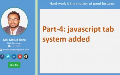 Do It Yourself – Tutorials – portfolio website tutorial part-4: javascript tab system added