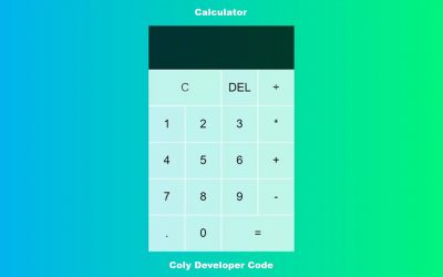 Calculator for Website | Using HTML, CSS & JS | [Coly💜 Developer Code]