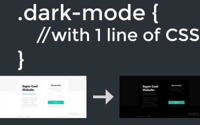 How to add dark mode in website with only one line of CSS