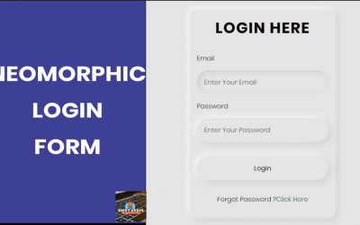 Neomorphic Login Form Design With HTML and CSS