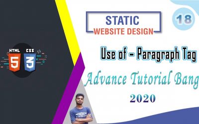 Web Design [18] How To Web Design Html And Css "Use of – Paragraph Tag" Bangla Tutorial 2020