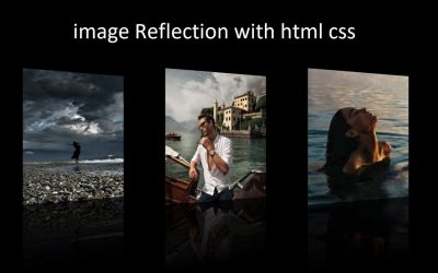 Image Reflection with html and css || image reflection with hover effect.