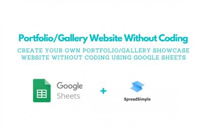 Do It Yourself – Tutorials – Create a Gallery/Portfolio Website in 10 minutes | No-Code Tutorial | SpreadSimple.com