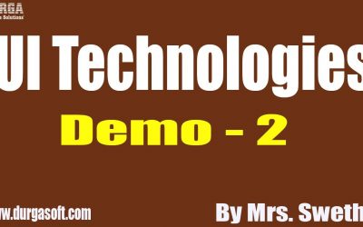 Do It Yourself – Tutorials – UI Technologies tutorials || Demo – 2 || by Mrs. Swetha On 22-10-2020 @9PM