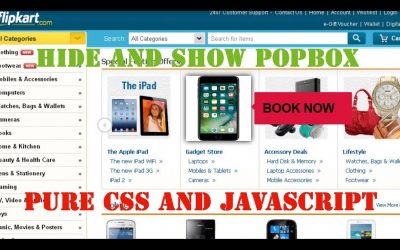 hide and show pop-up box using html, css and javascript