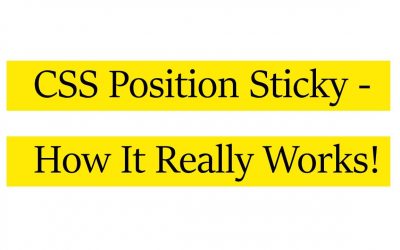 How to fix – css position sticky is not working issue | solution! | css tricks | How It works!