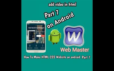 [How To make HTML CSS website on android part 7] Add video with HTML on android Device