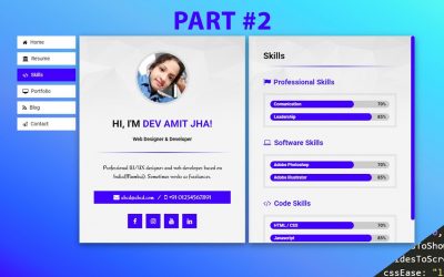 Do It Yourself – Tutorials – Personal Portfolio Website Design Tutorial | How To Make Resume Website Design Using HTML And CSS #2