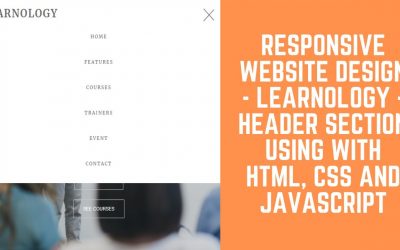 Responsive Website Design – Learnology – Header Section Using With HTML, CSS And JAVASCRIPT