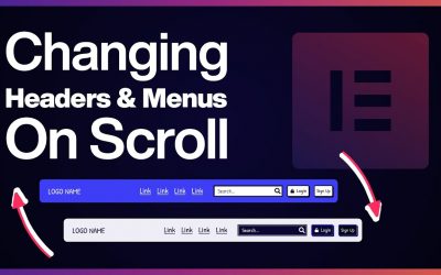 Changing Headers & Menus On Scroll with Elementor