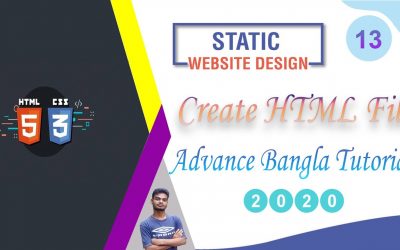 Web Design [13] How To Web Design Html And Css "Create HTML File" advance Bangla Tutorial 2020