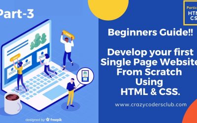 How To Develop single Page Website Using HTML | CSS |Step By Step Tutorial