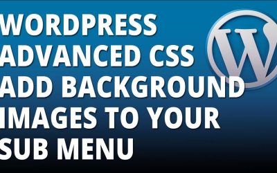 WordPress advanced css add background images to your sub menu