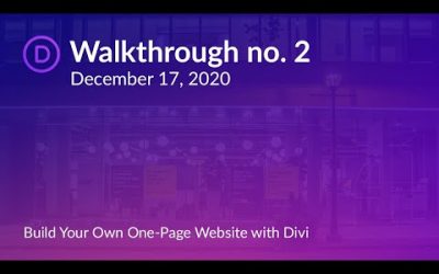 Do It Yourself – Tutorials – Divi Brampton Meetup | Build a One-Page Website with the Divi WordPress Theme | Christina Gwira