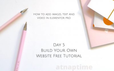 Do It Yourself – Tutorials – How to Add Images & Video in Elementor Pro – DAY 5 Build Your Own Website